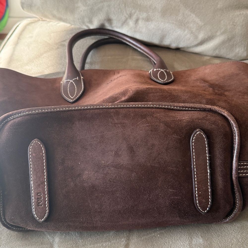 Ralph Lauren Suede Bellport Tote - Picture 7 of 7